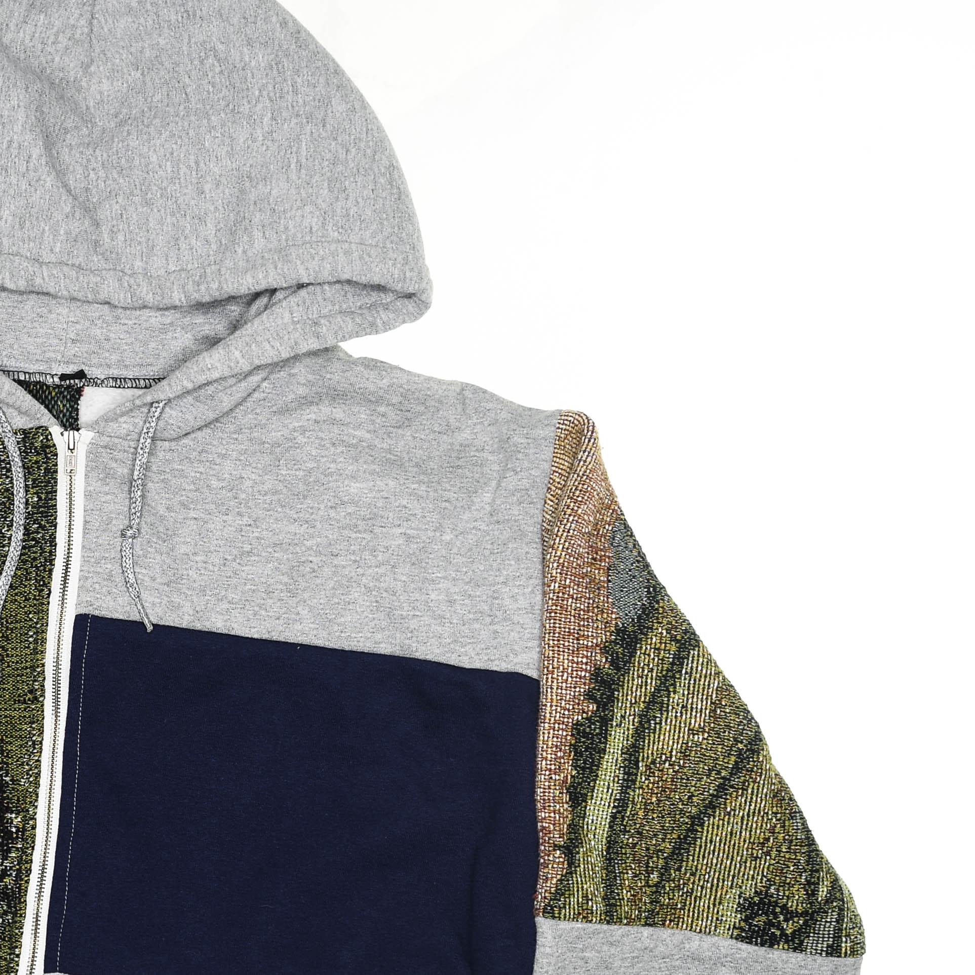 Cozy Cottage Patchwork Tapestry Zip Up Hoodie