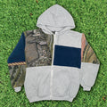 Cozy Cottage Patchwork Tapestry Zip Up Hoodie