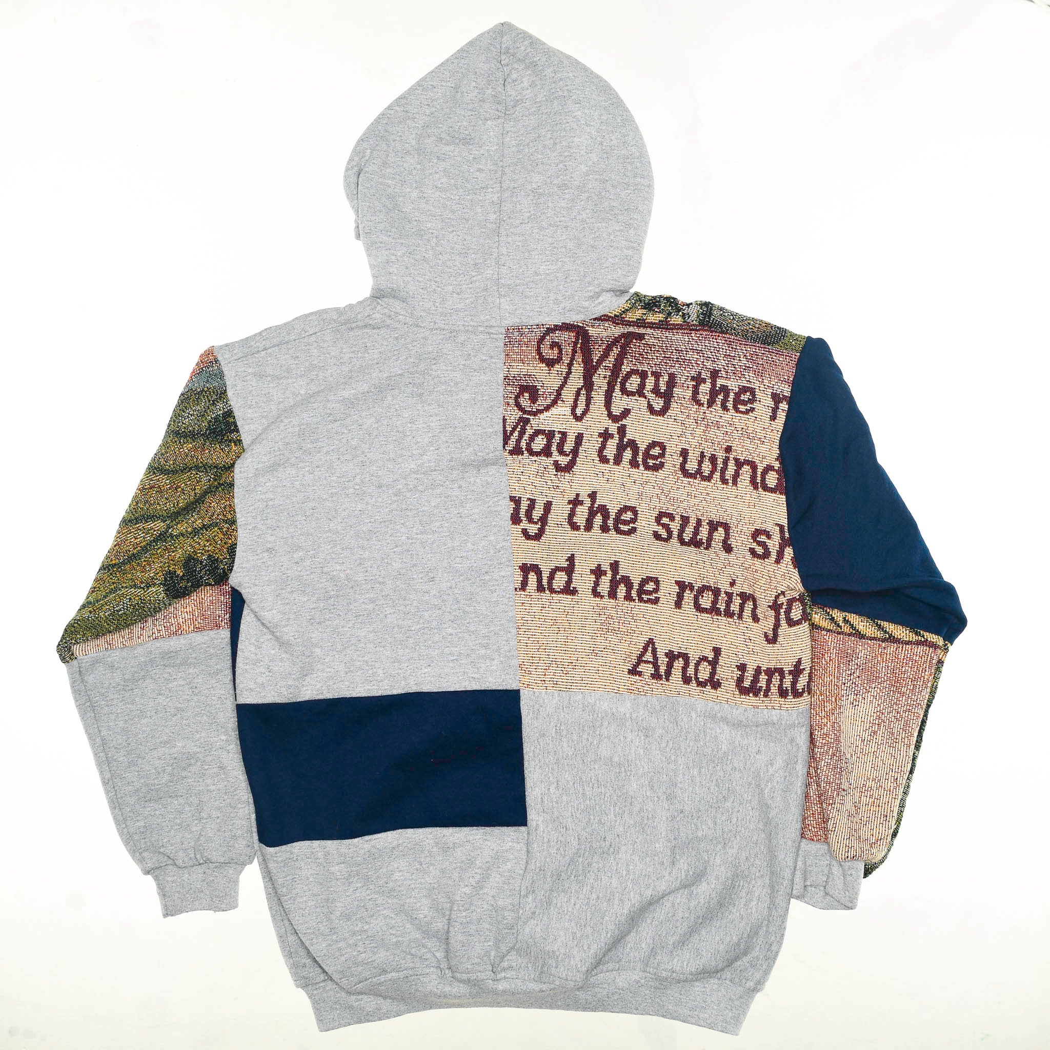 Cozy Cottage Patchwork Tapestry Zip Up Hoodie