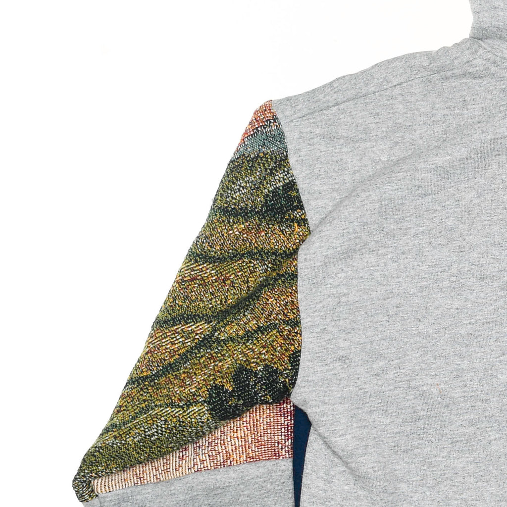 Cozy Cottage Patchwork Tapestry Zip Up Hoodie