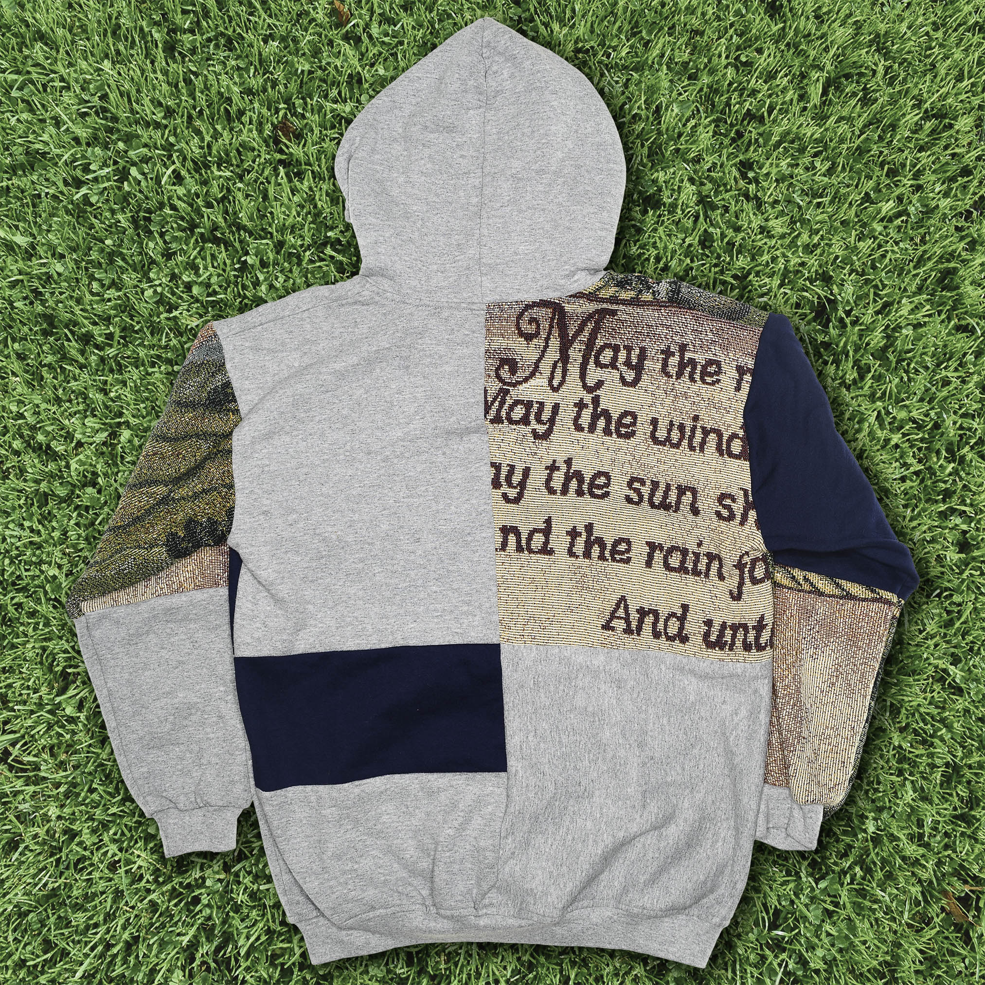Cozy Cottage Patchwork Tapestry Zip Up Hoodie