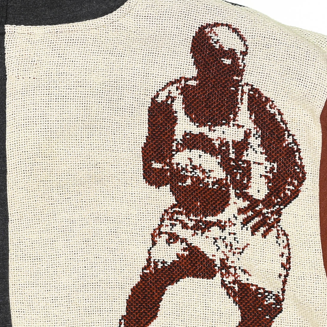 Vintage Basketball Patchwork Tapestry Zip Up Hoodie