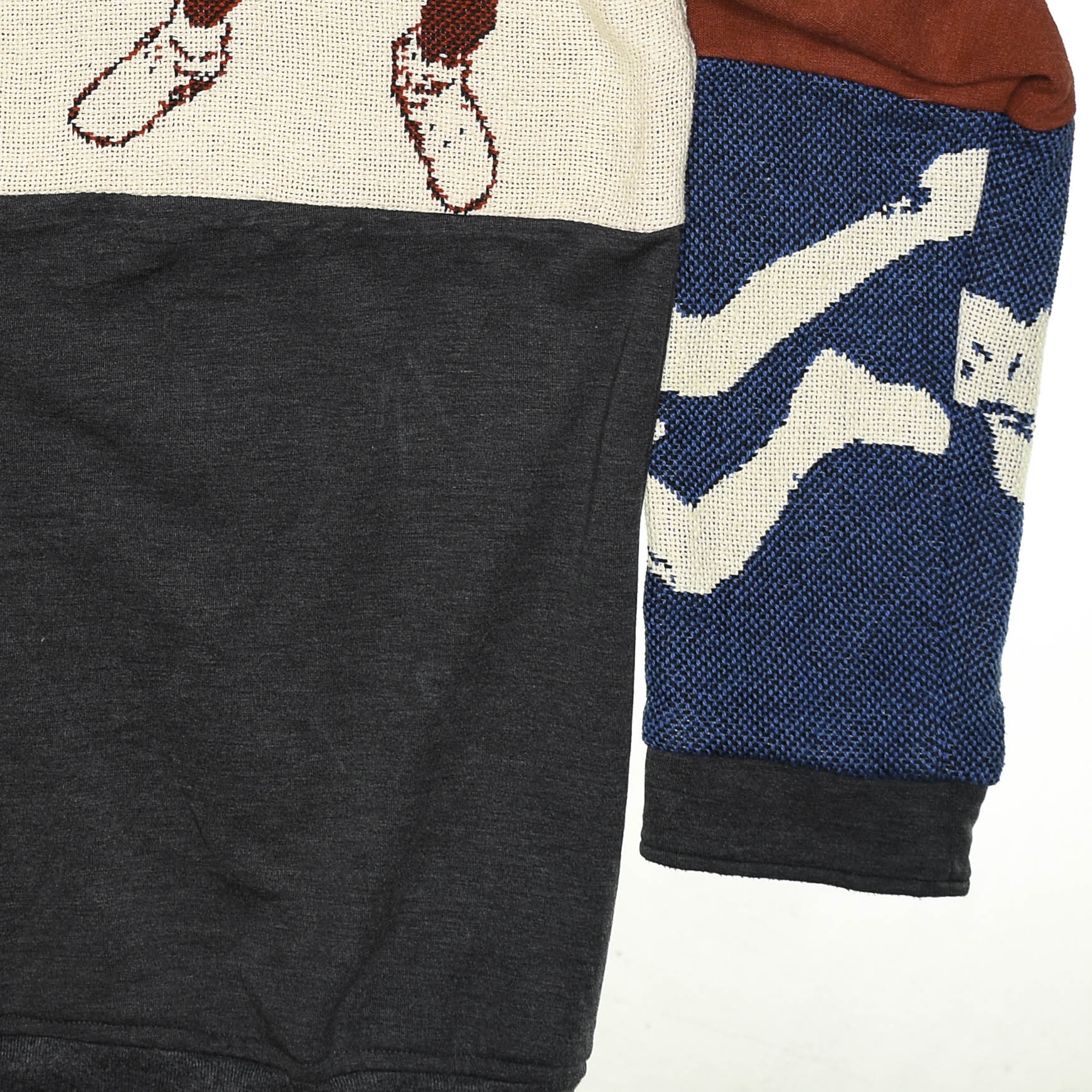 Vintage Basketball Patchwork Tapestry Zip Up Hoodie