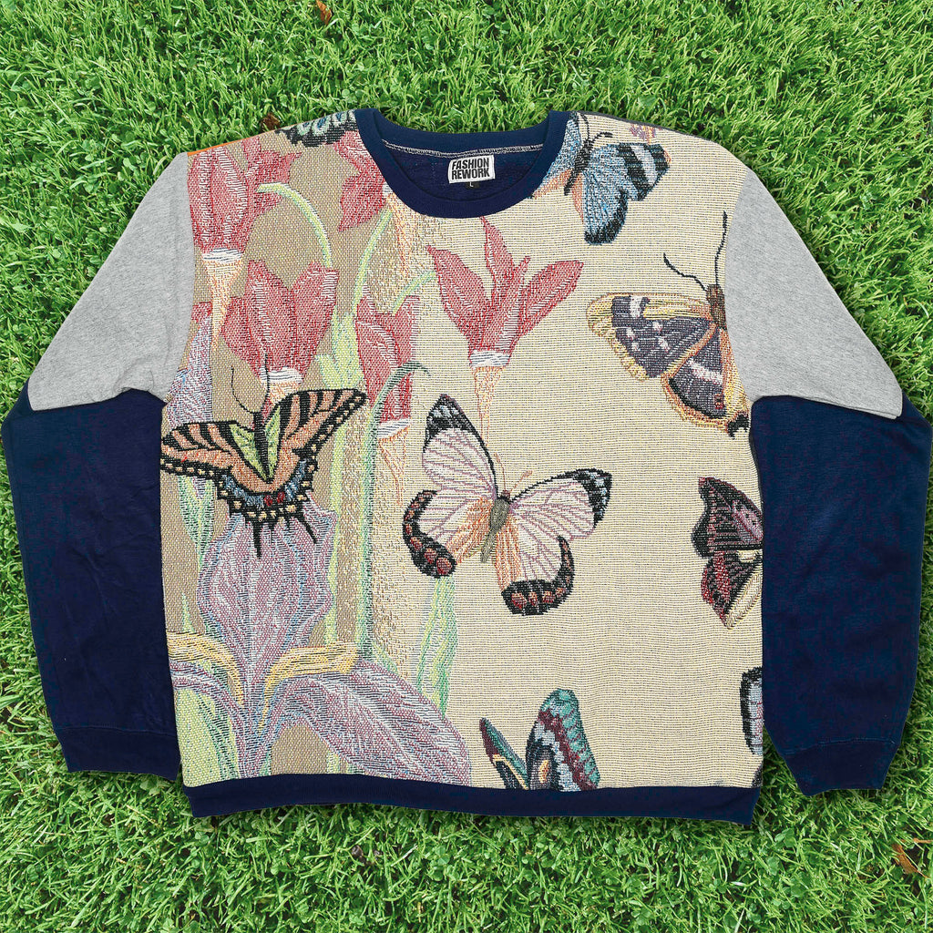 Butterfly Tapestry Panel Pullover