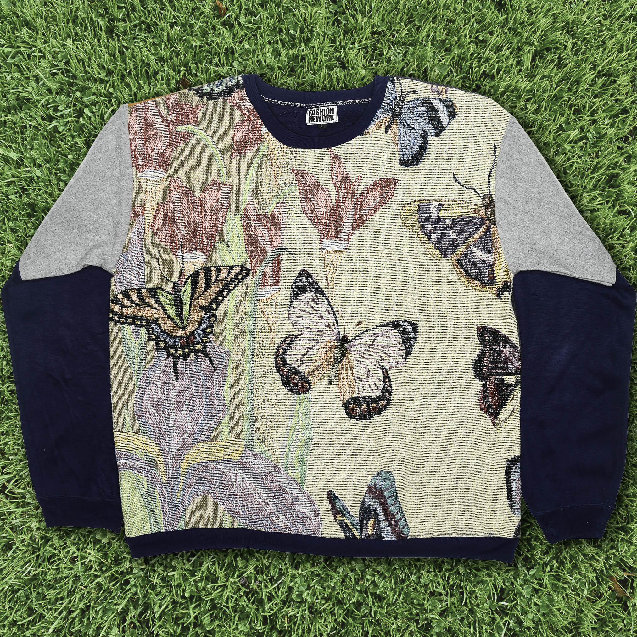 Butterfly Tapestry Panel Pullover