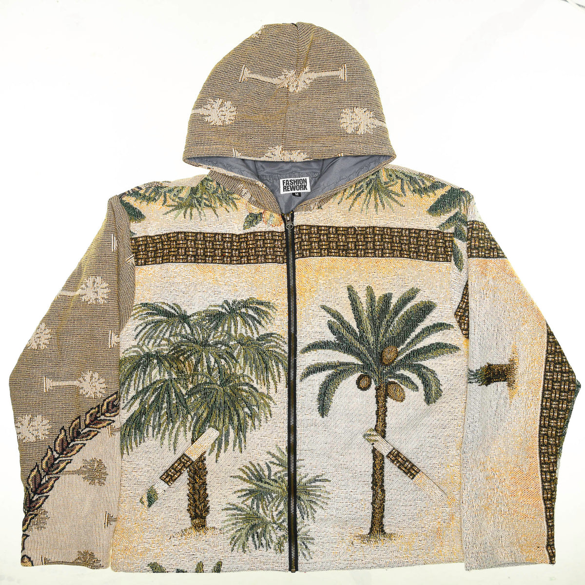 Tropical Palm Tree Double Tapestry Zip Through