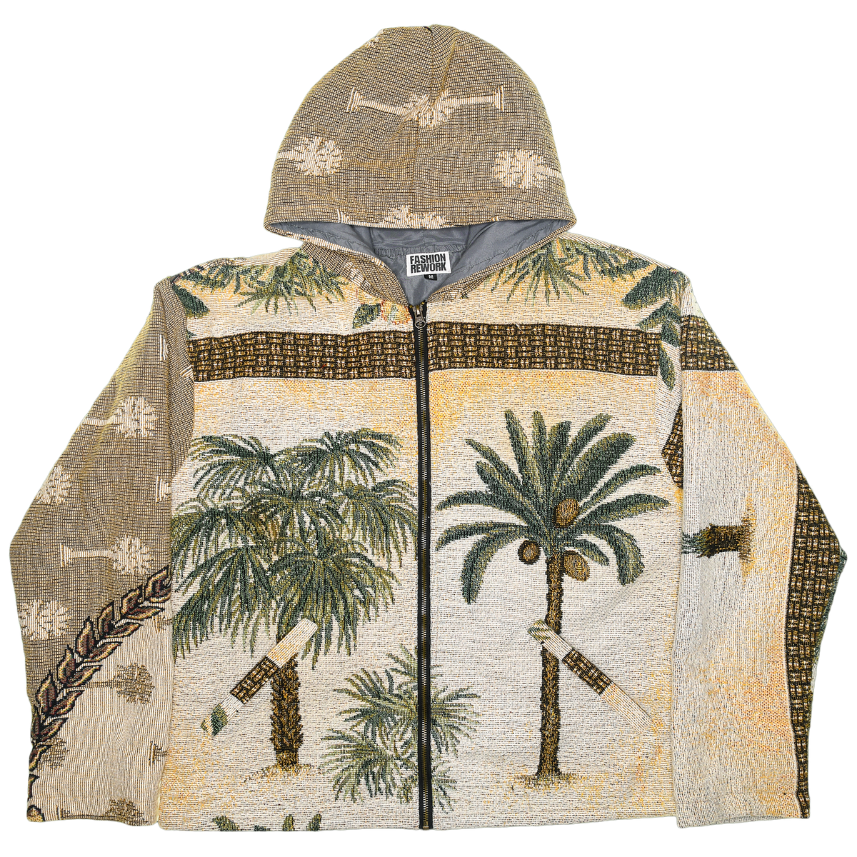 Tropical Palm Tree Double Tapestry Zip Through