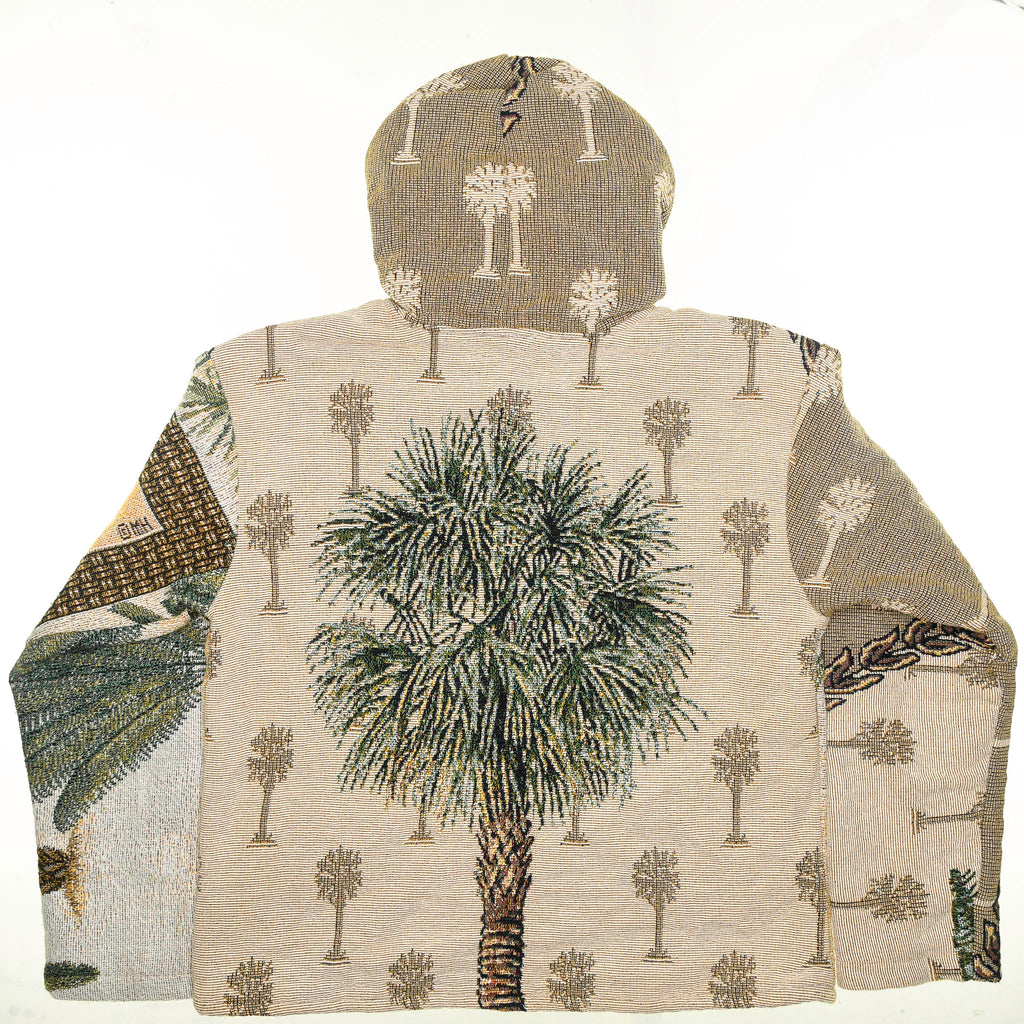 Tropical Palm Tree Double Tapestry Zip Through