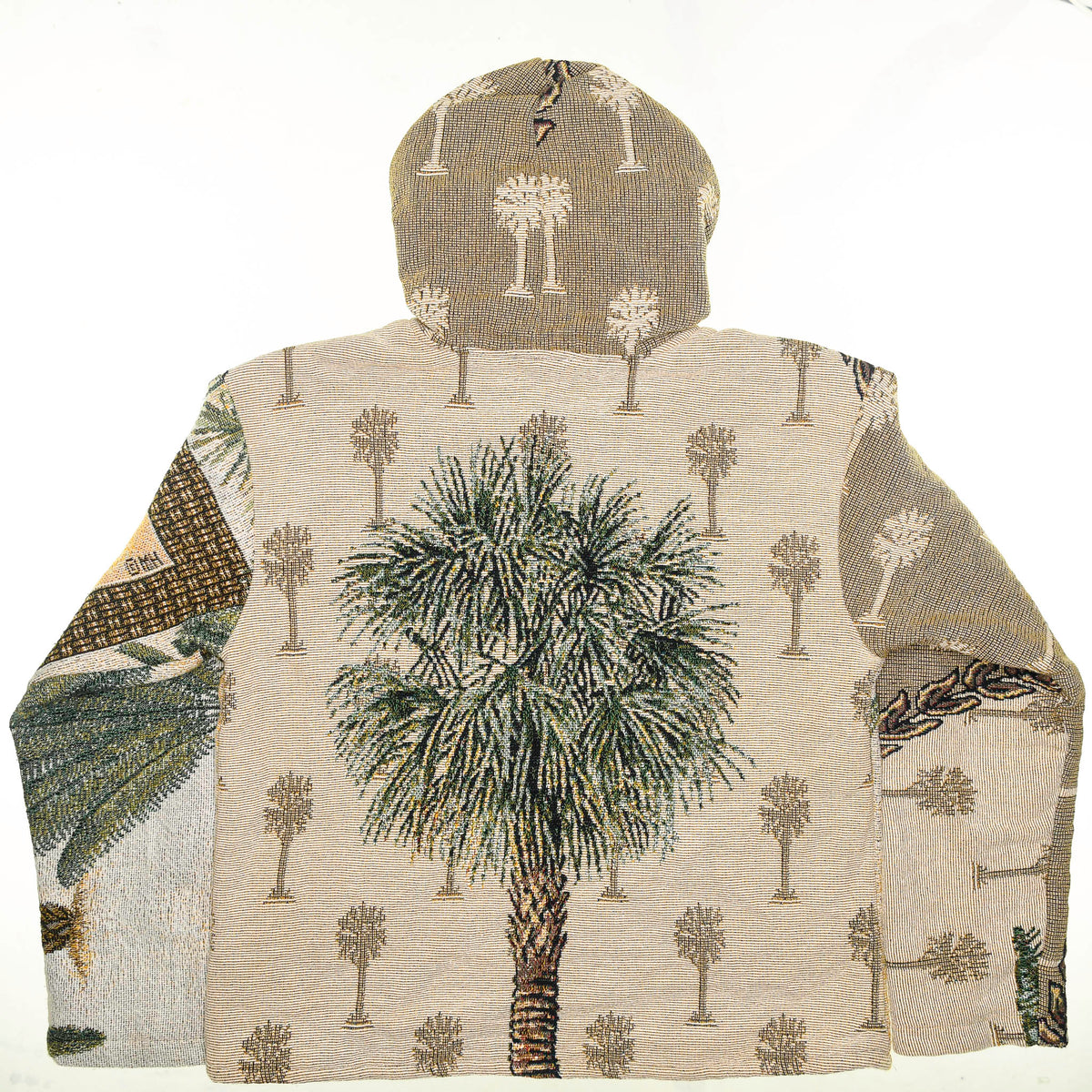 Tropical Palm Tree Double Tapestry Zip Through