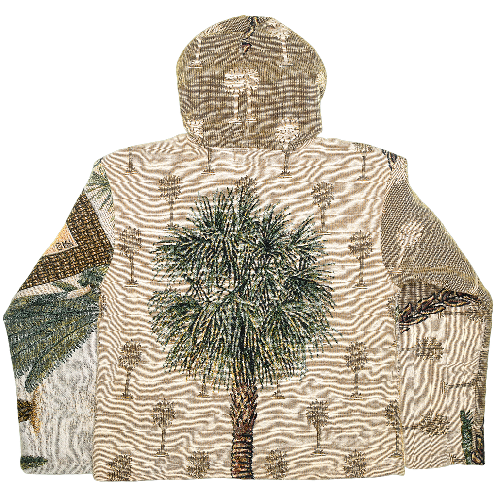 Tropical Palm Tree Double Tapestry Zip Through