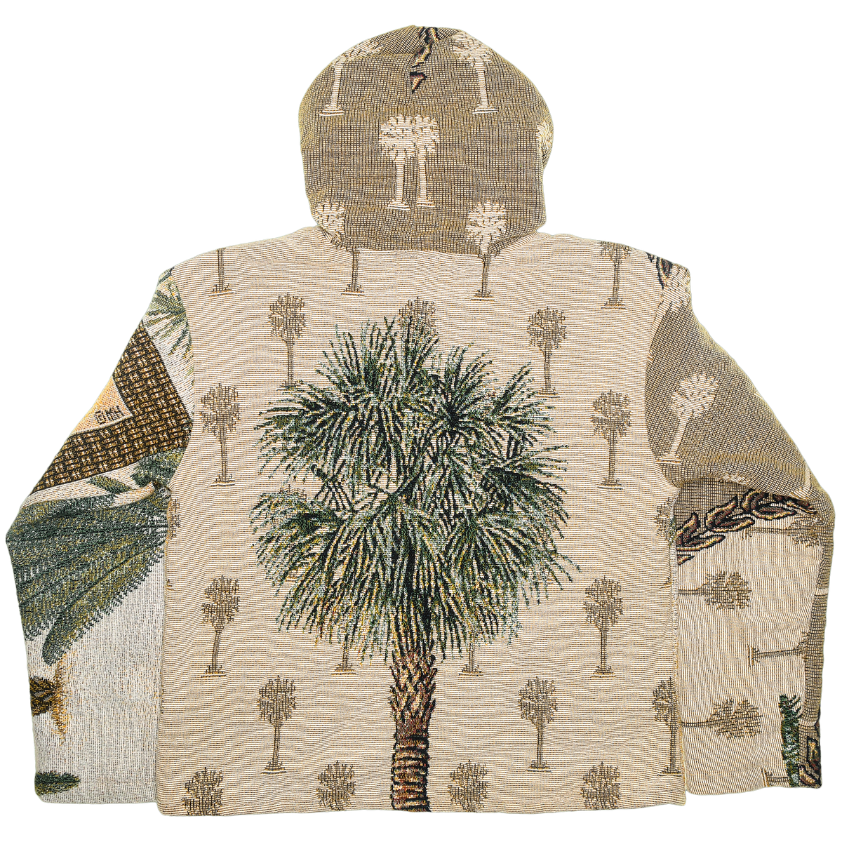 Tropical Palm Tree Double Tapestry Zip Through