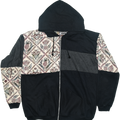 Unique Print Patchwork Tapestry Zip Up Hoodie