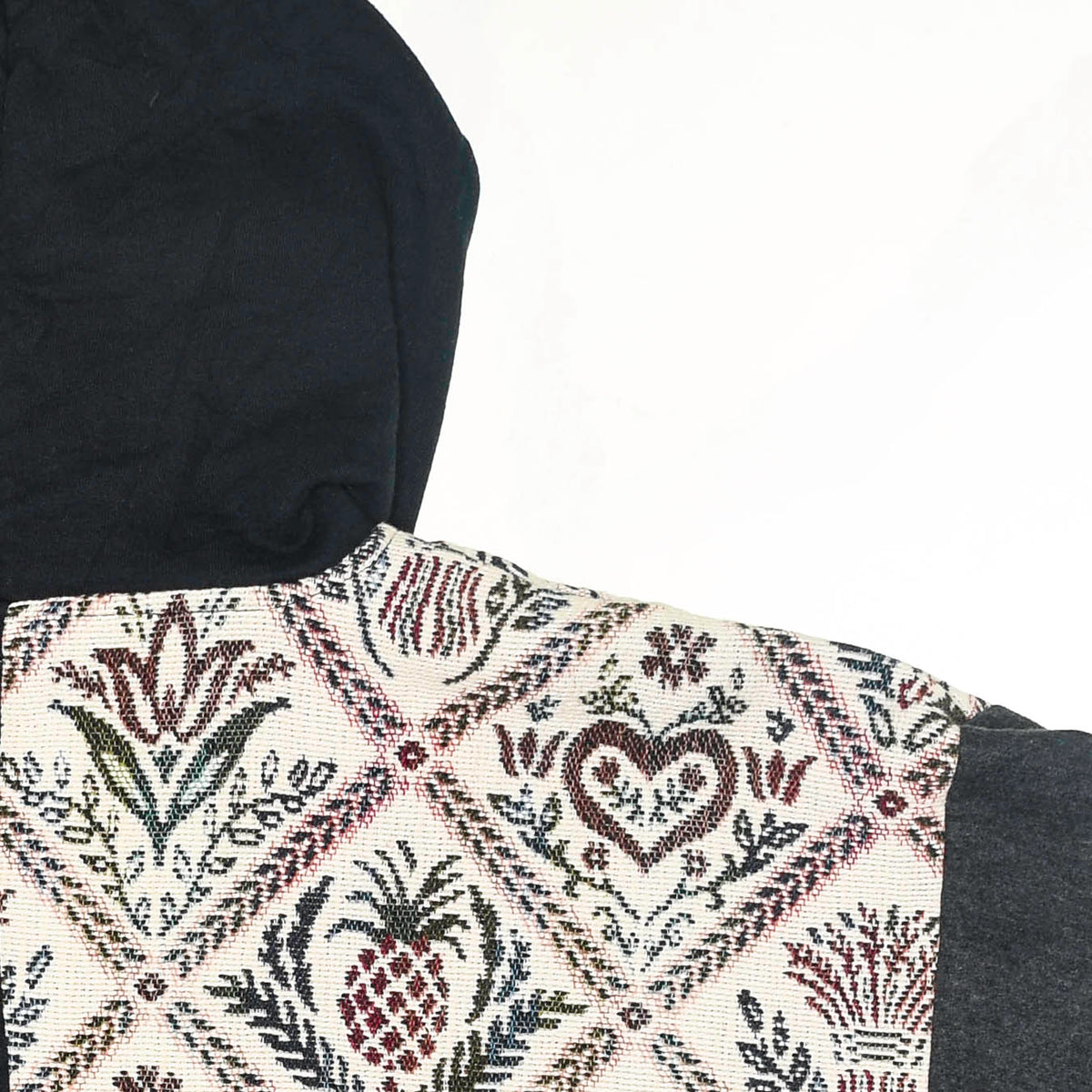 Unique Print Patchwork Tapestry Zip Up Hoodie