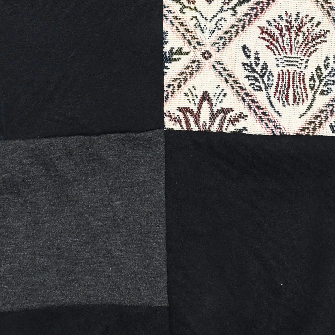 Unique Print Patchwork Tapestry Zip Up Hoodie