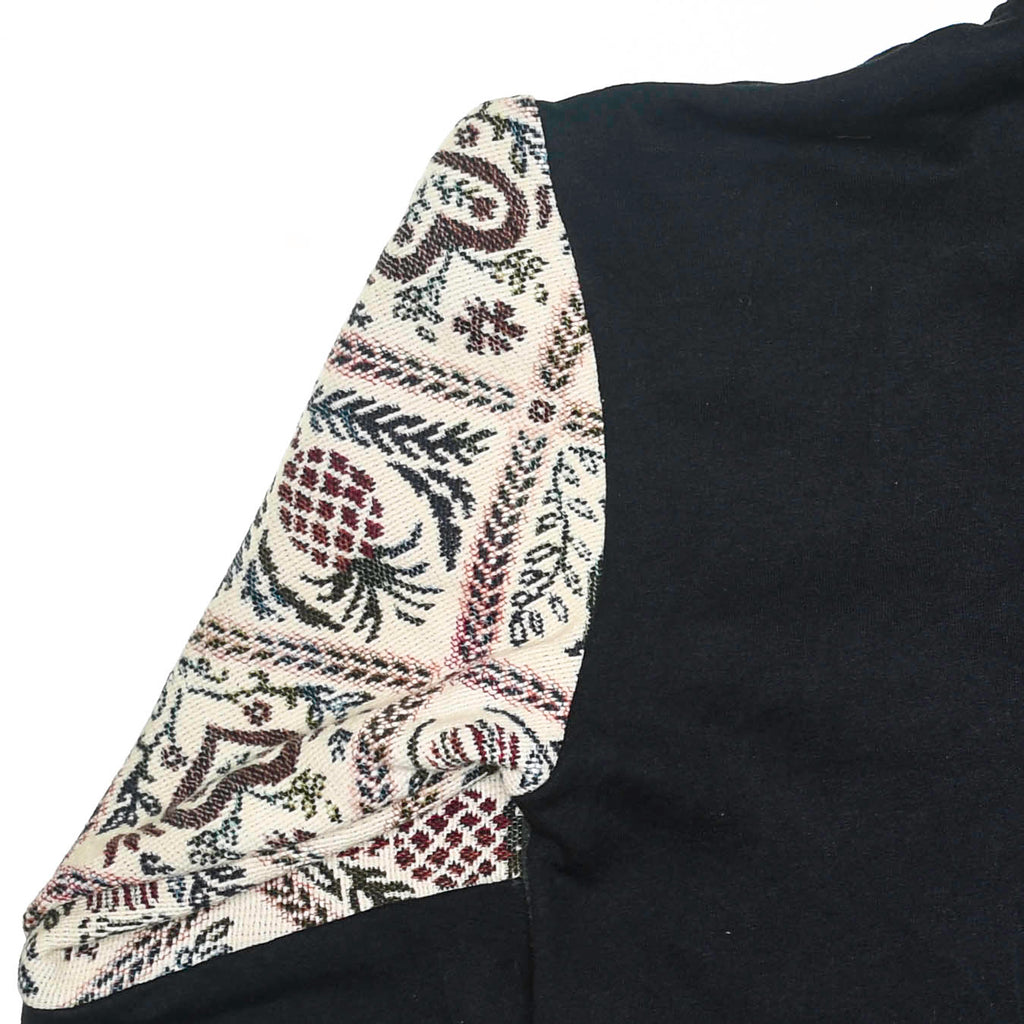 Unique Print Patchwork Tapestry Zip Up Hoodie
