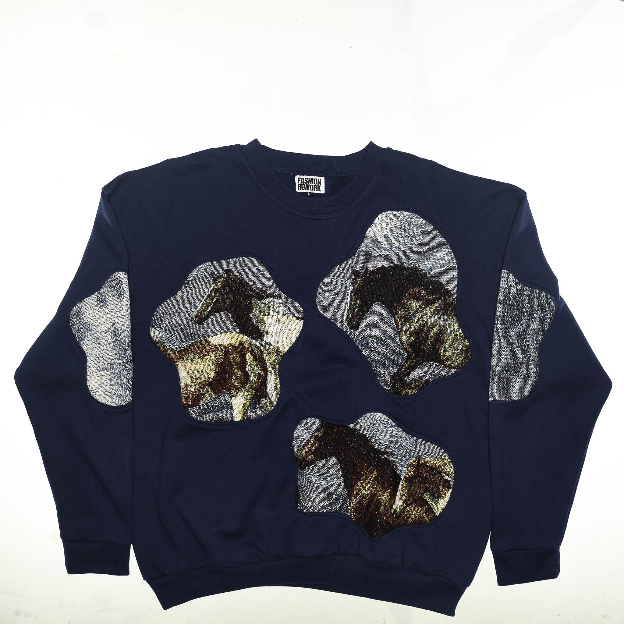 Blue Skies & Horses Amoeba Tapestry Pullover