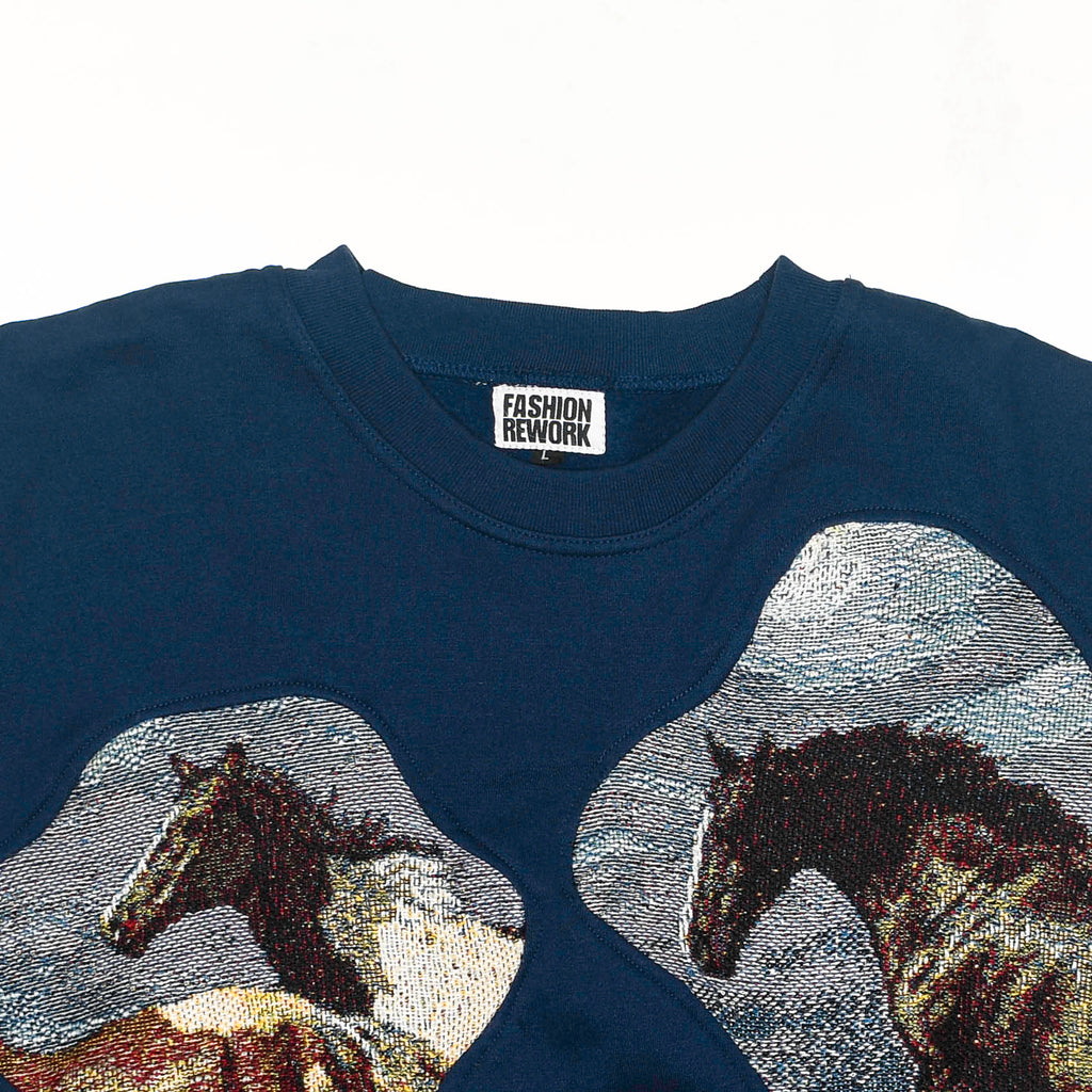 Blue Skies & Horses Amoeba Tapestry Pullover