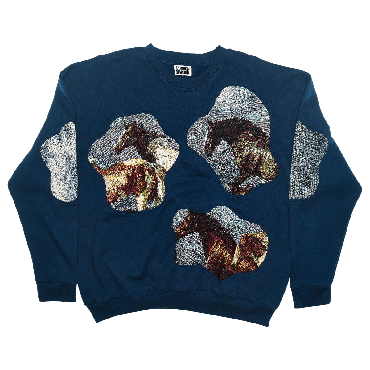 Blue Skies & Horses Amoeba Tapestry Pullover