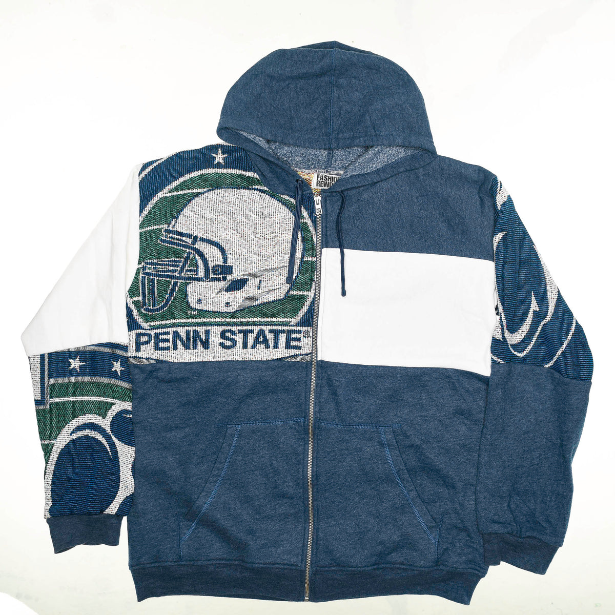 Penn State Football Tapestry Patchwork Zip Up Hoodie