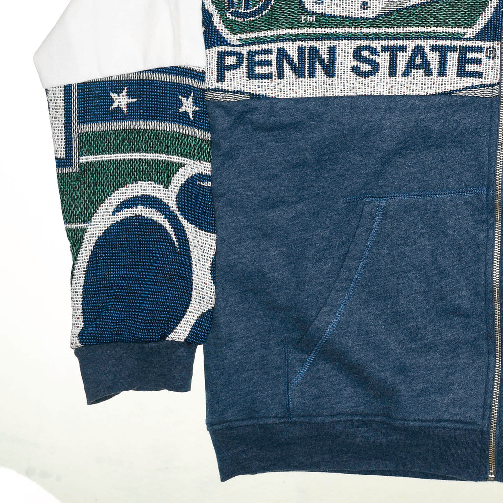 Penn State Football Tapestry Patchwork Zip Up Hoodie