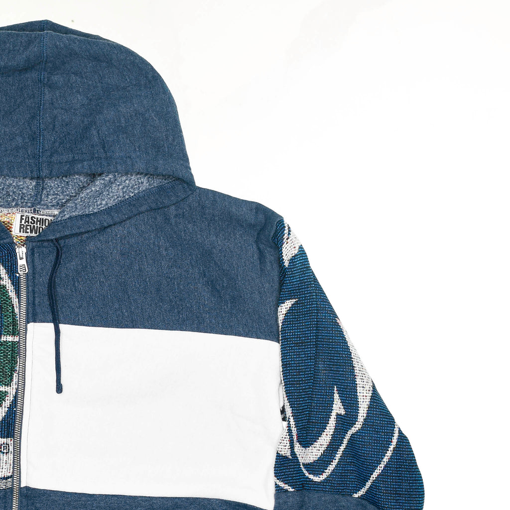 Penn State Football Tapestry Patchwork Zip Up Hoodie