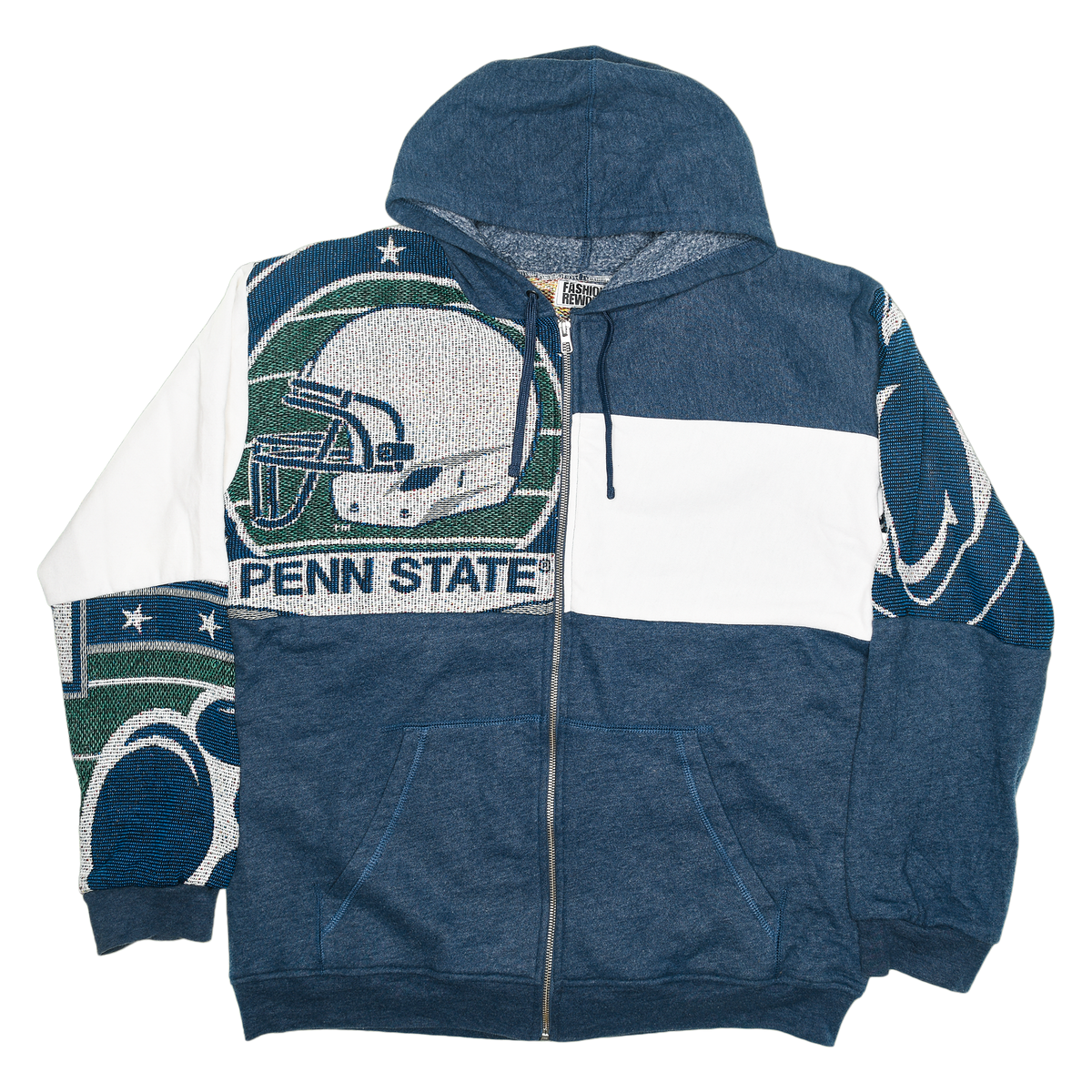 Penn State Football Tapestry Patchwork Zip Up Hoodie