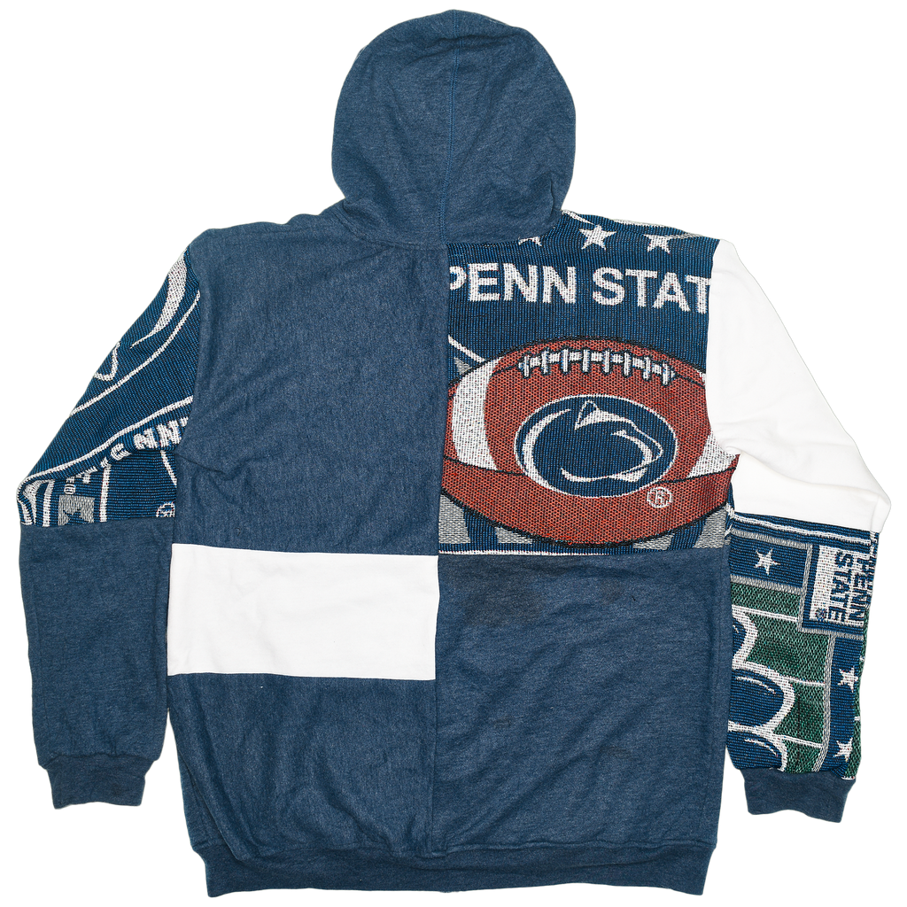 Penn State Football Tapestry Patchwork Zip Up Hoodie
