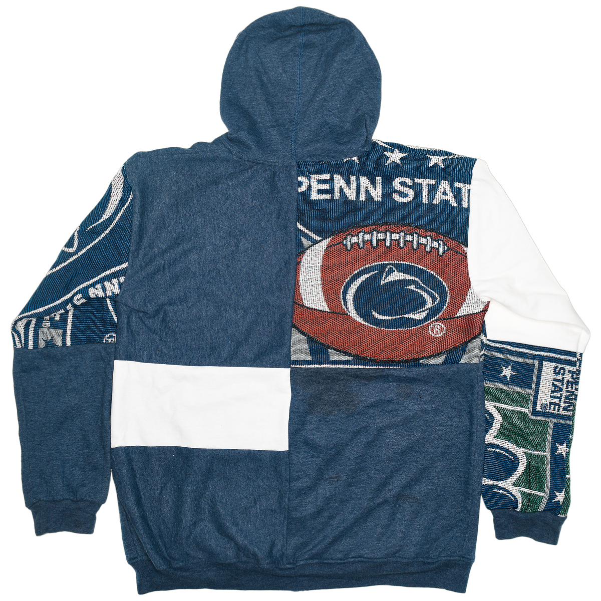 Penn State Football Tapestry Patchwork Zip Up Hoodie