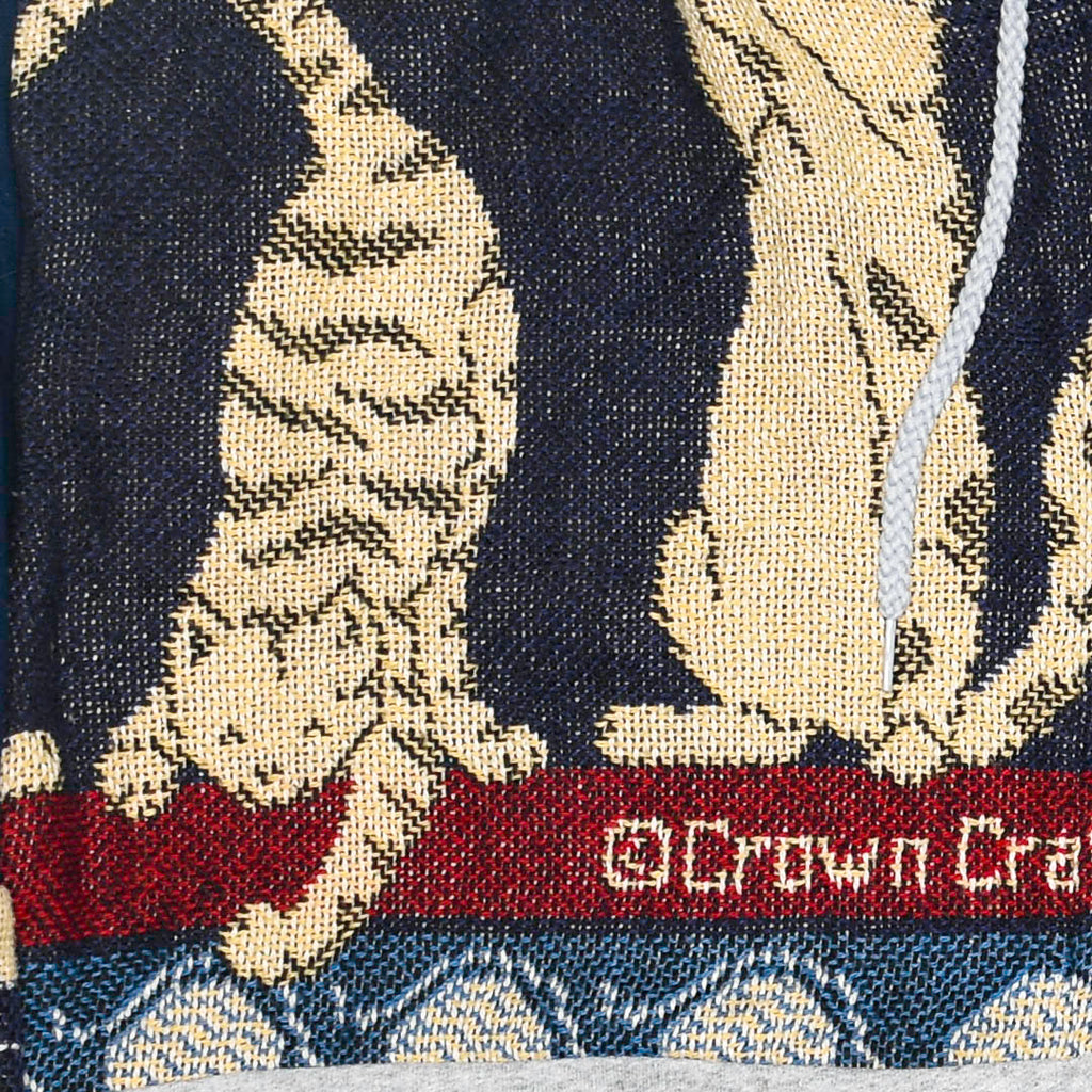 Playing Cats Patchwork Tapestry Zip Up Hoodie