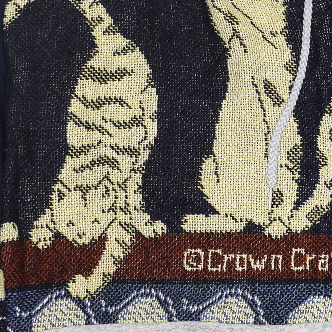 Playing Cats Patchwork Tapestry Zip Up Hoodie