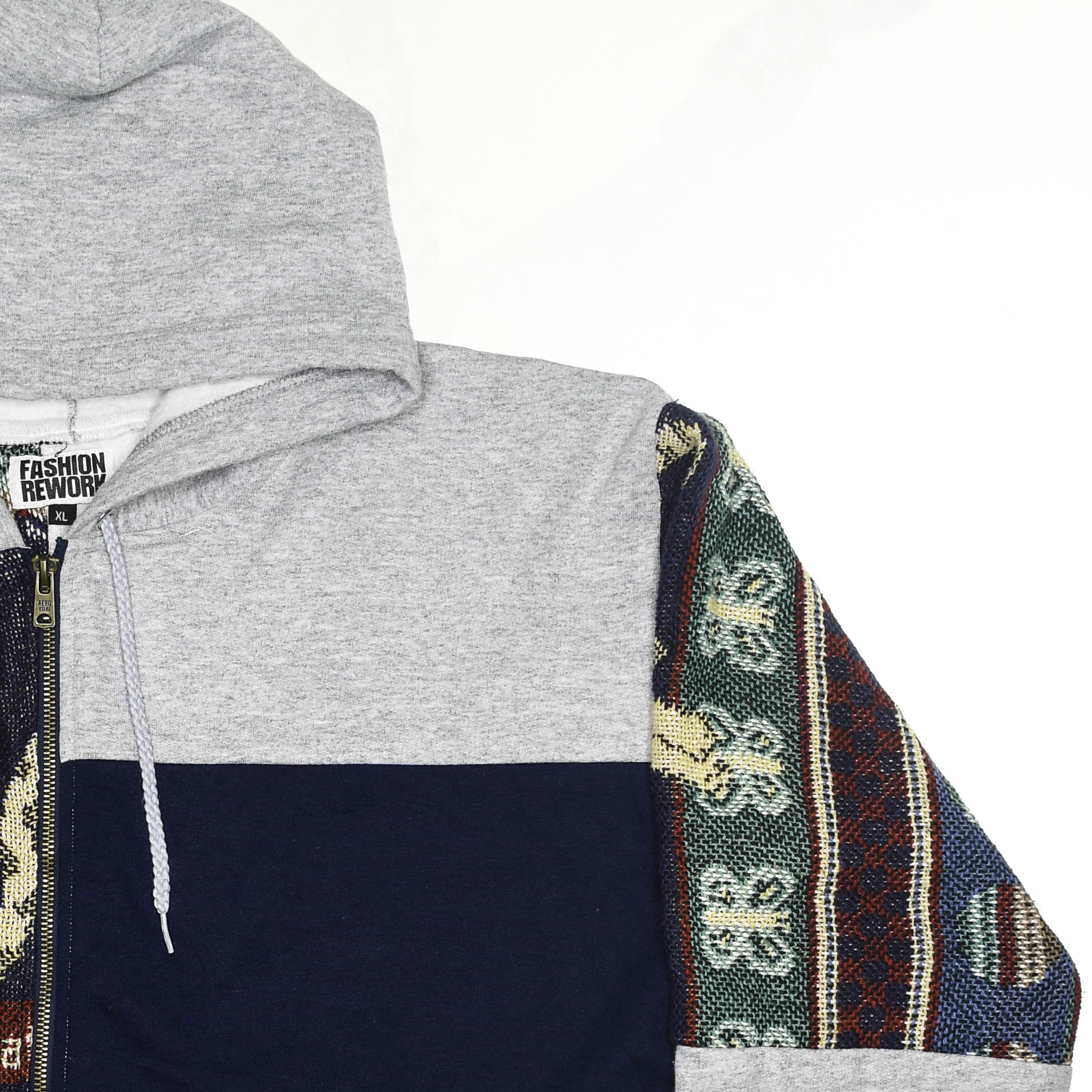 Playing Cats Patchwork Tapestry Zip Up Hoodie