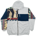 Playing Cats Patchwork Tapestry Zip Up Hoodie
