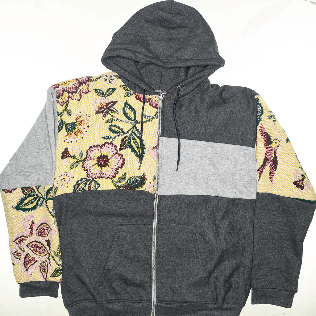 Paisley Florals Tapestry Patchwork Zip Up