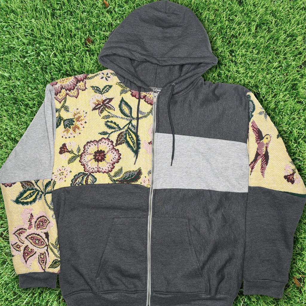 Paisley Florals Tapestry Patchwork Zip Up