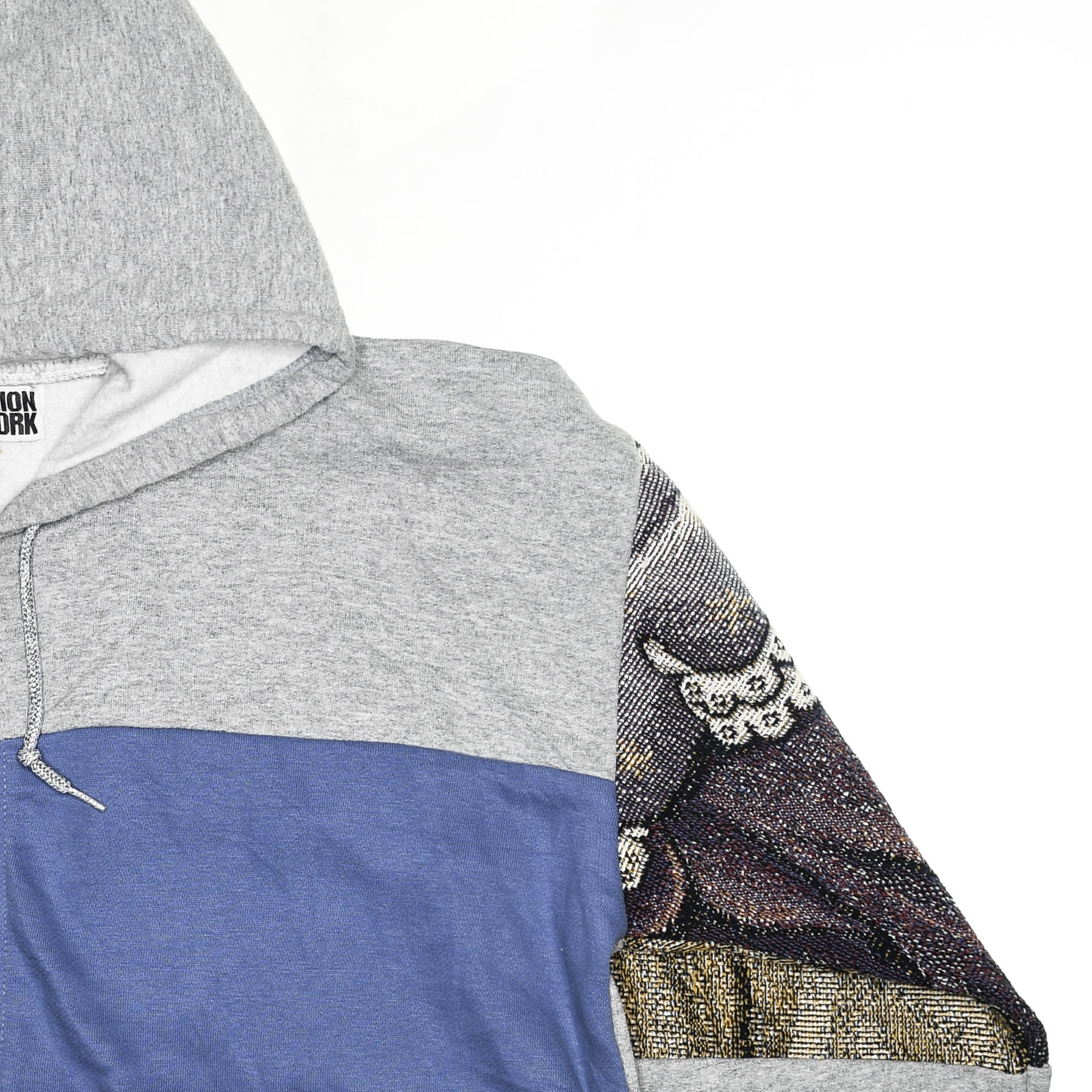 Teddy Bear Patchwork Tapestry Zip Up Hoodie