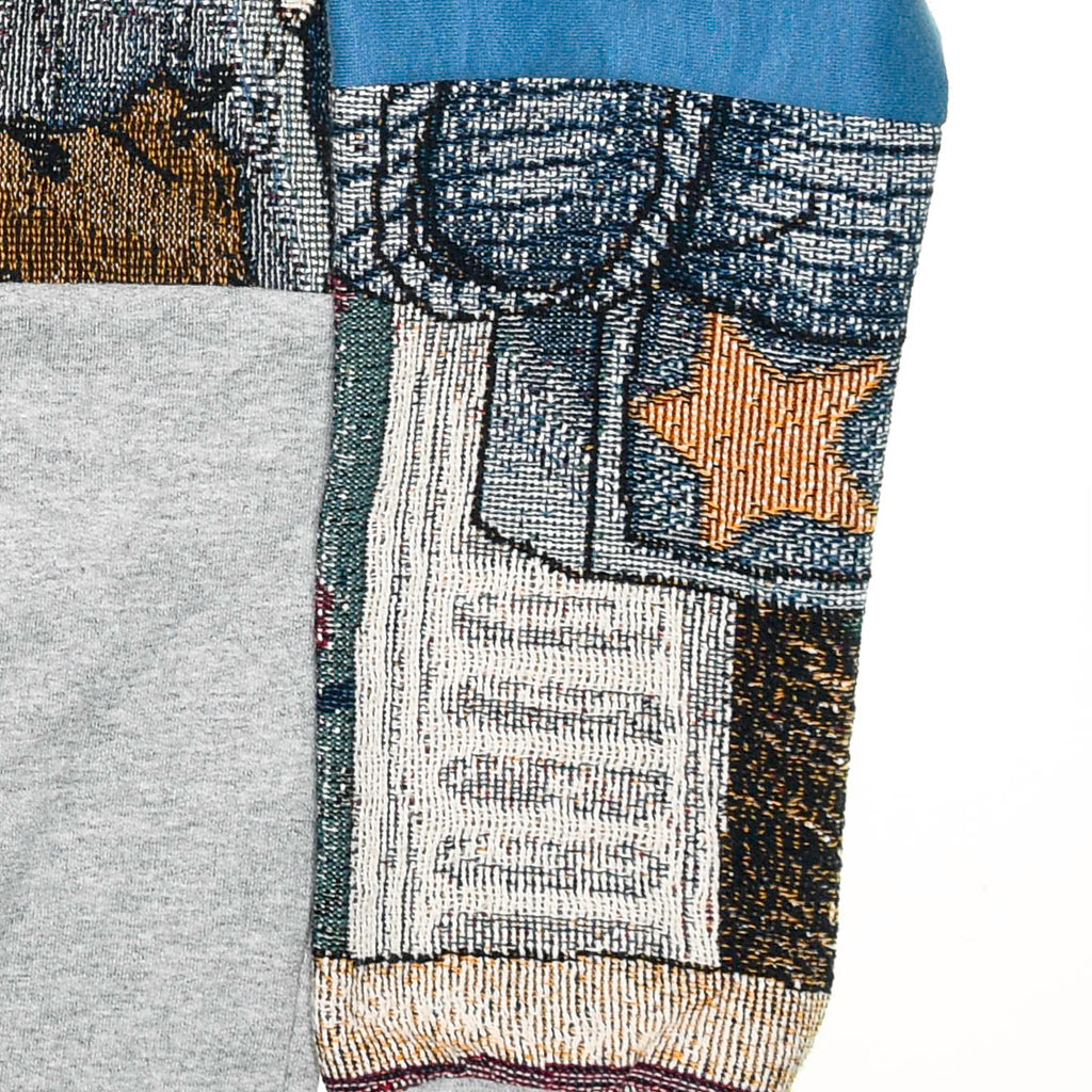 Teddy Bear Patchwork Tapestry Zip Up Hoodie