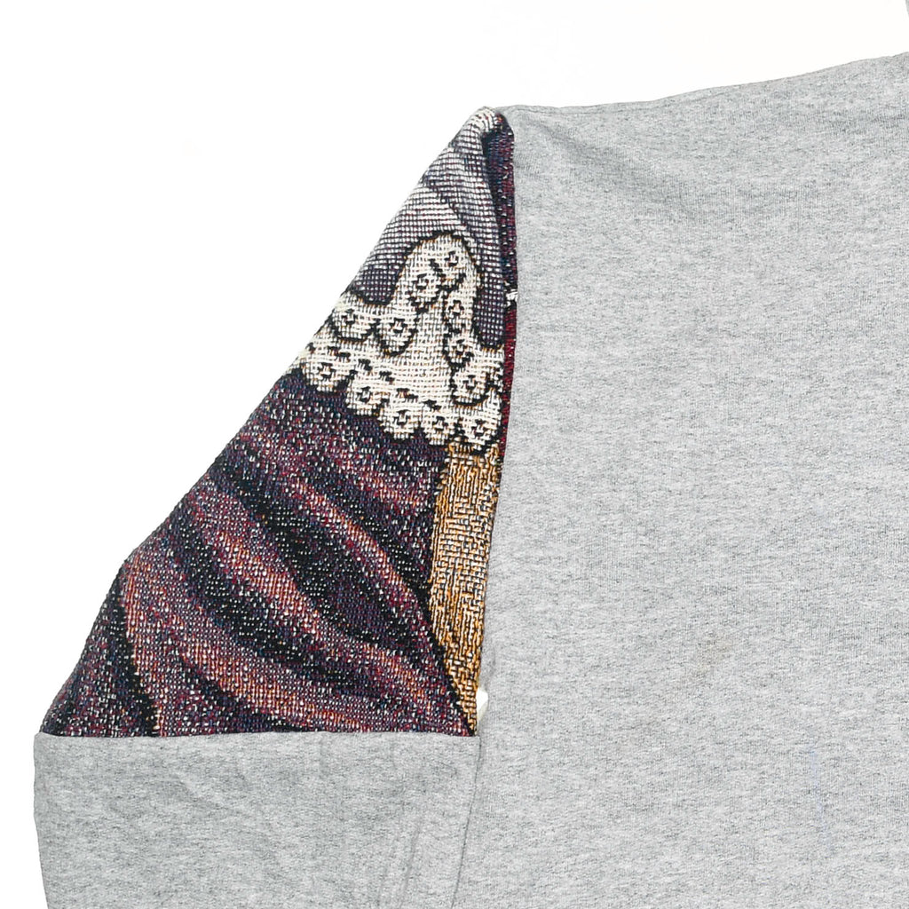 Teddy Bear Patchwork Tapestry Zip Up Hoodie