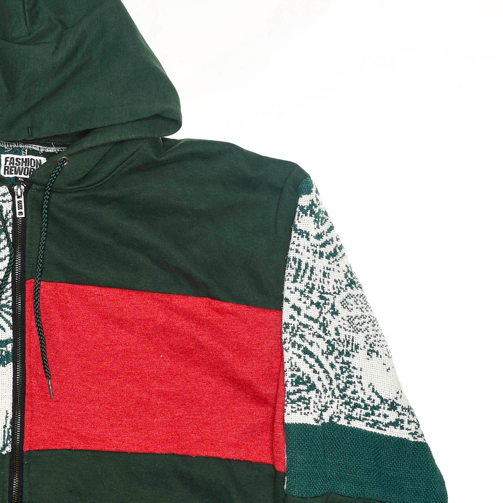 Owl Patchwork Tapestry Zip Up Hoodie