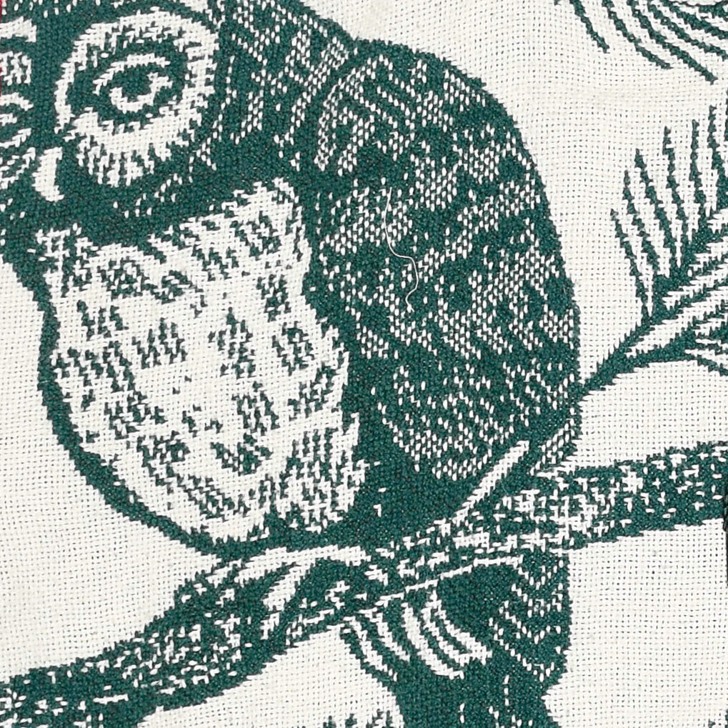 Owl Patchwork Tapestry Zip Up Hoodie
