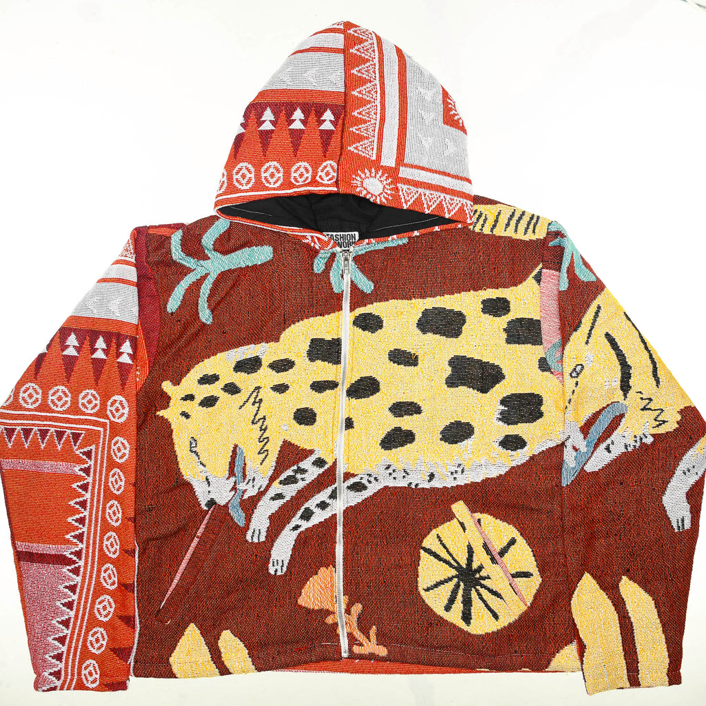 Cheetah Full Tapestry Zip Through