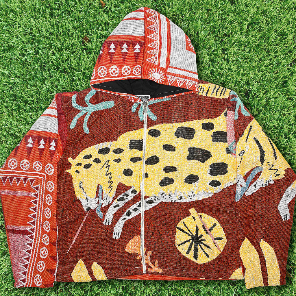 Cheetah Full Tapestry Zip Through