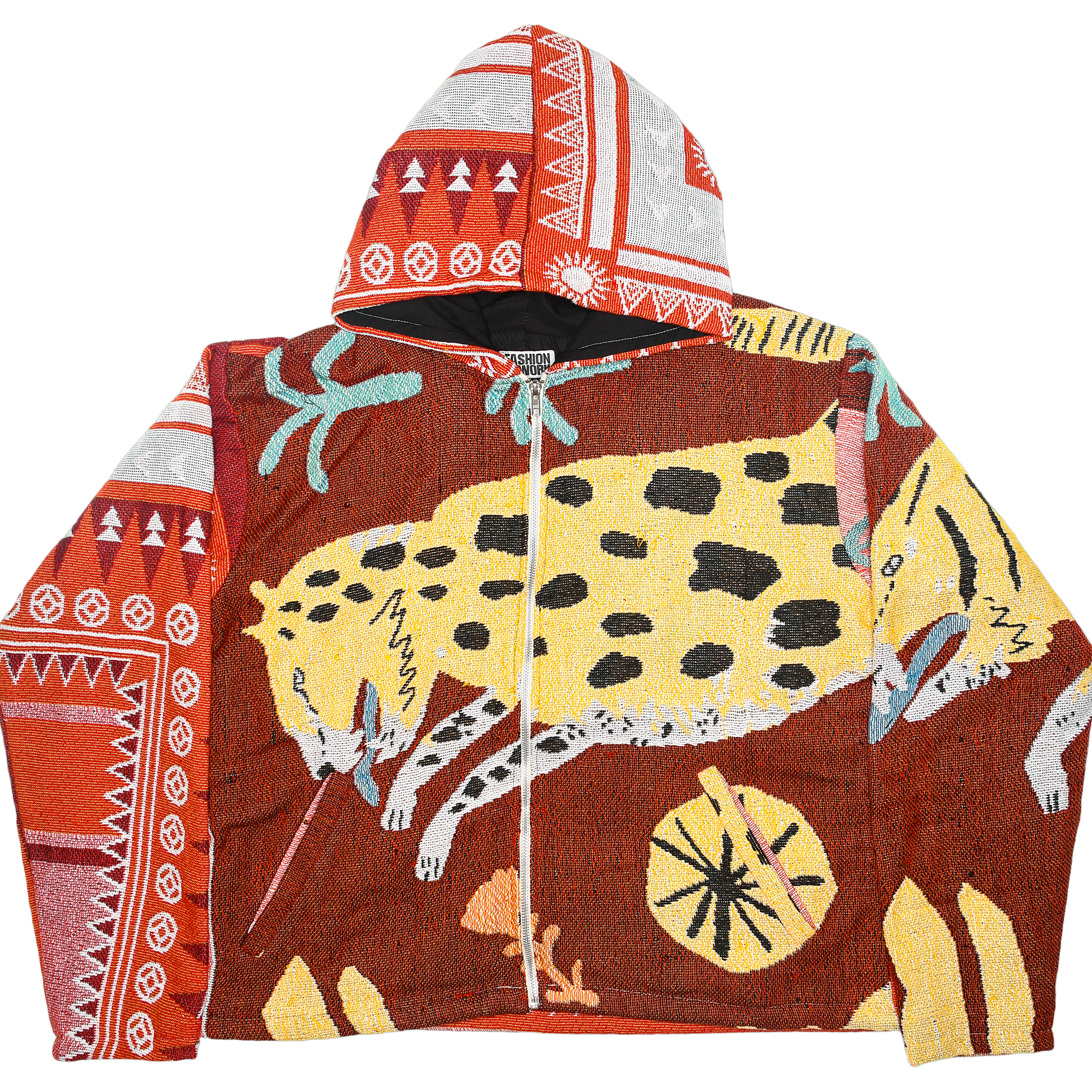 Cheetah Double Tapestry Zip Through