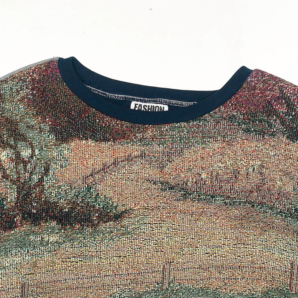 Dairy Cow Tapestry Panel Pullover