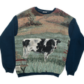 Dairy Cow Tapestry Panel Pullover
