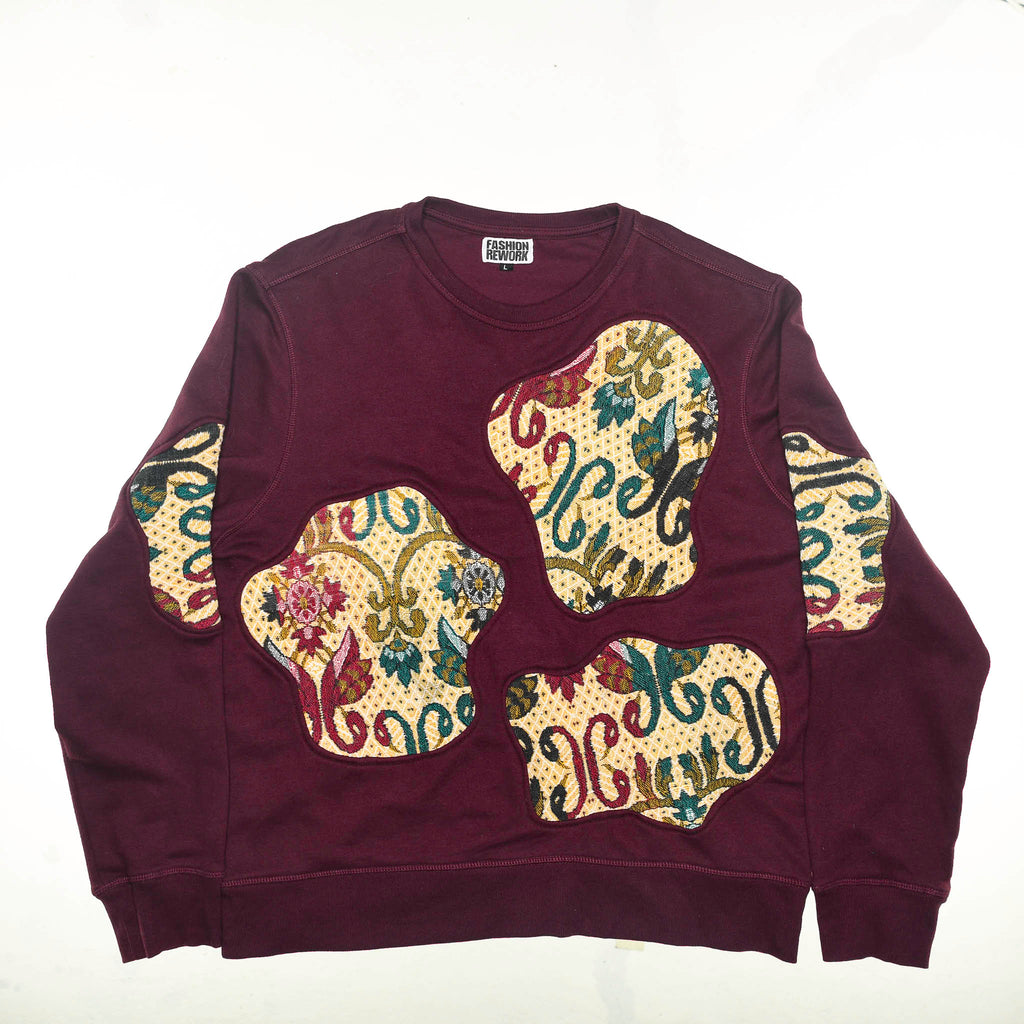 Earth Tone Patchwork Amoeba Tapestry Pullover
