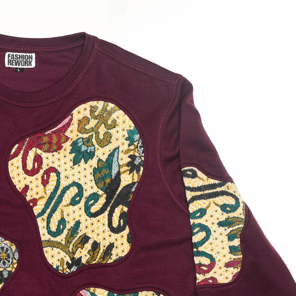 Earth Tone Patchwork Amoeba Tapestry Pullover