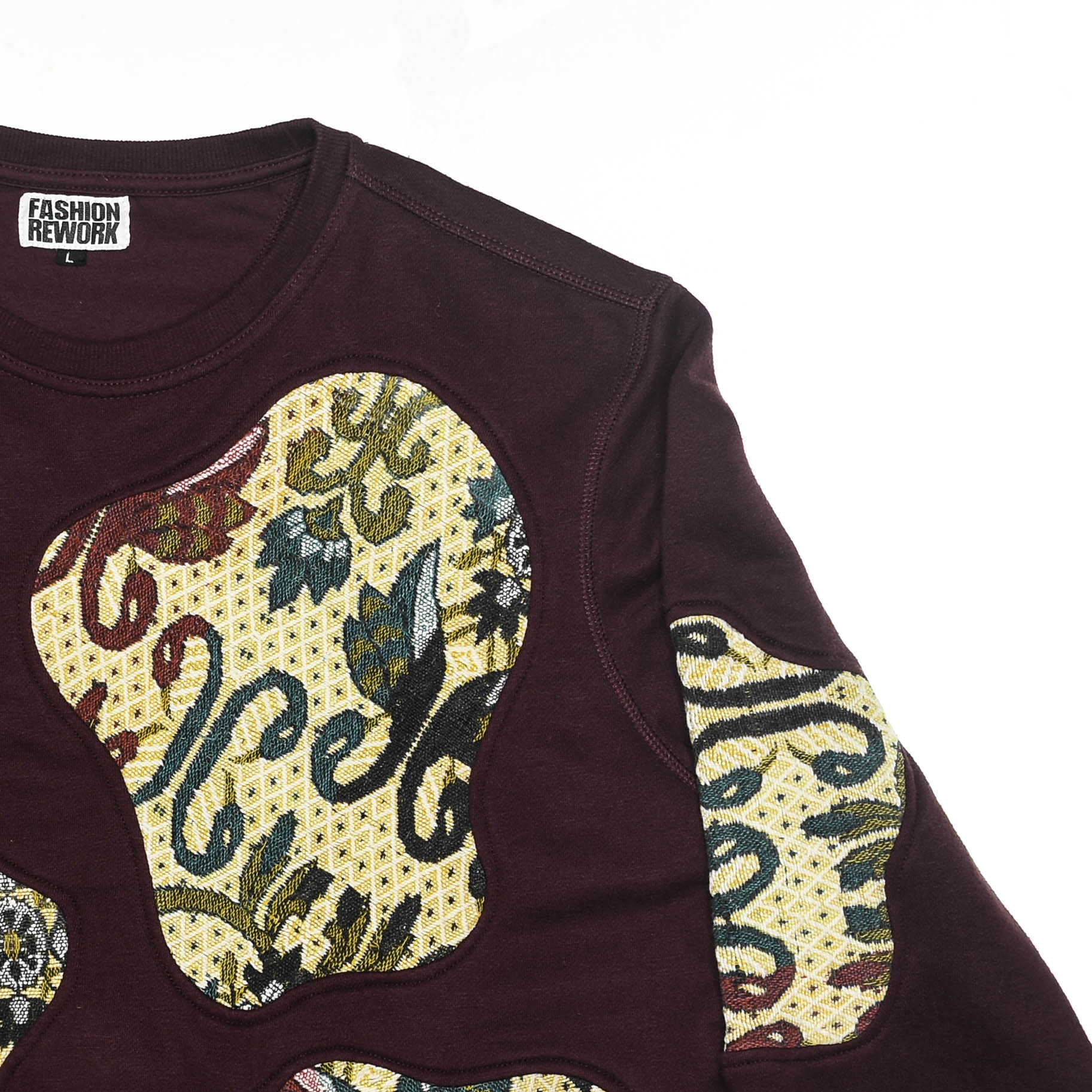 Earth Tone Patchwork Amoeba Tapestry Pullover