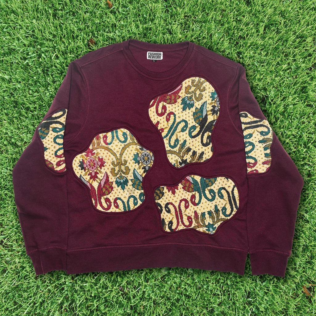 Earth Tone Patchwork Amoeba Tapestry Pullover