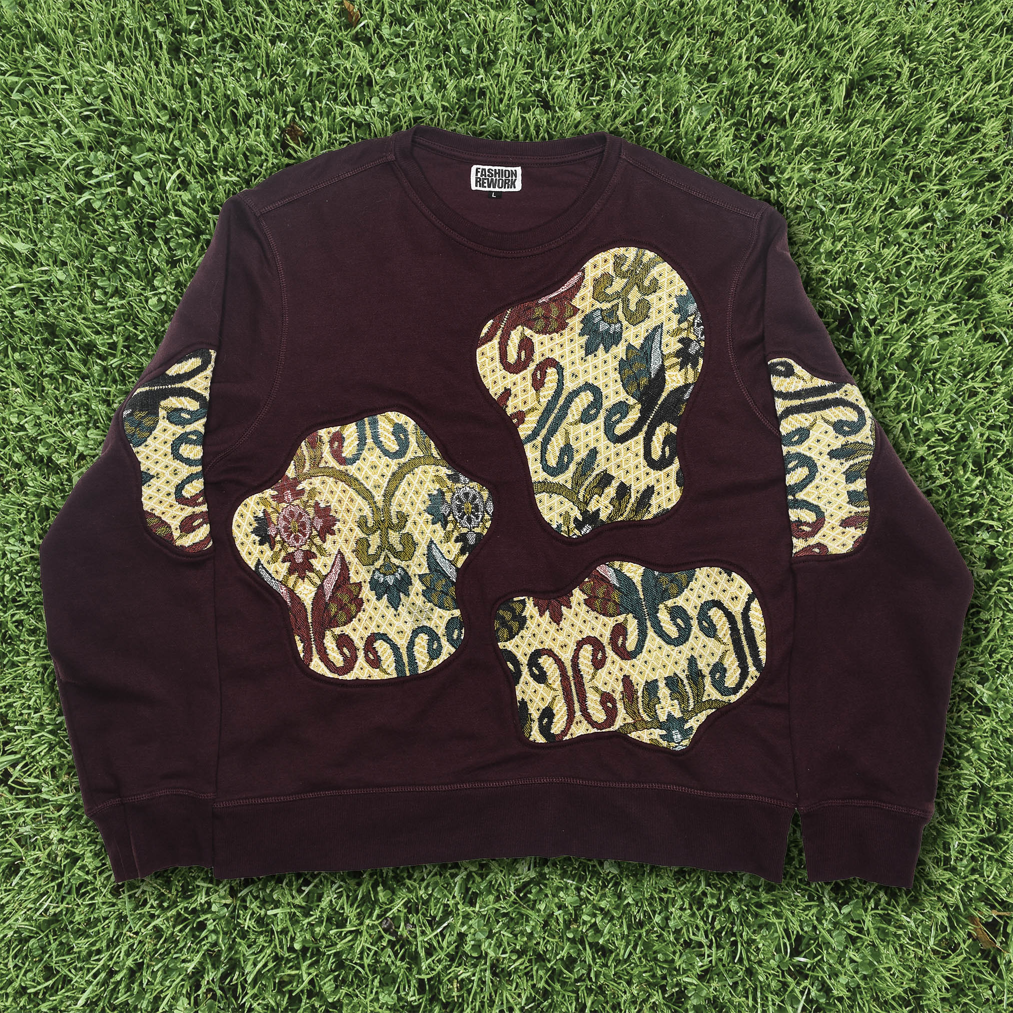 Earth Tone Patchwork Amoeba Tapestry Pullover