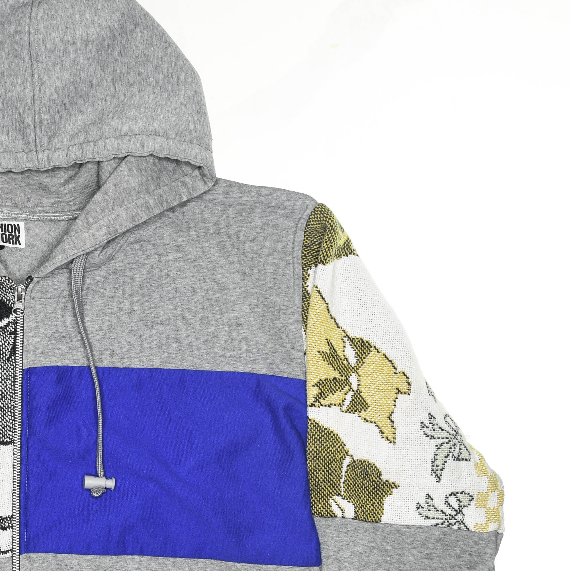 Cats on a Fence Tapestry Patchwork Zip Up Hoodie